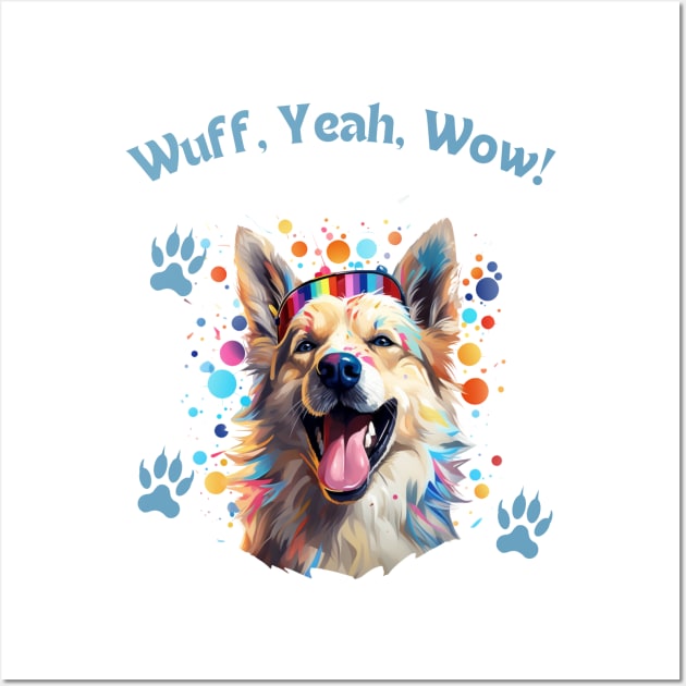 Woofy Adventure - Funny Dog Design Wall Art by NedisDesign